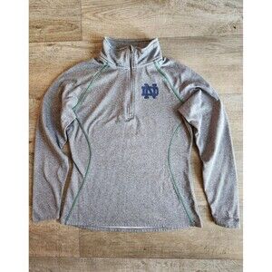 UNIVERSITY NOTRE DAME Women Size L Quarter-zip Pullover Sweatshirt
